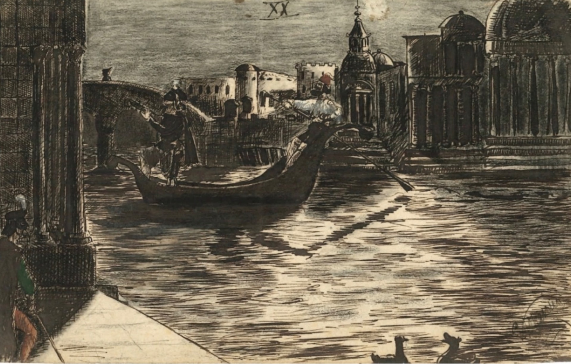 Fig. 1. Viggo Johansen: Børnetegning, Venedig, årstal ukendt.